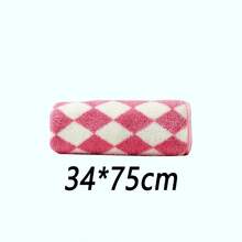 1条珊瑚绒柔软轻盈不掉毛格子花卉印花吸水速干干发巾/浴巾（请根据产品尺寸表购买） - 粉色 - 查看 11