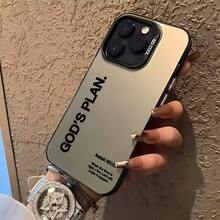 Ốp điện thoại Slogan 1 chiếc màu đen, họa tiết câu Kinh Thánh IMD, cá nhân hóa, tương thích với iPhone 16 Pro Max, 17/16/15/14 Plus, 13/12/11, Air, tương thích với dòng , phiên bản quốc tế, không phải phiên bản nội địa. - Nhiều màu - Xem 6