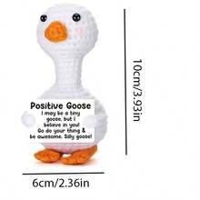 1个可爱针织鹅玩具：随时随地，陪伴您左右，带来笑容，传递积极能量！这只可爱的针织鹅不仅是毛绒玩具，更是一张充满正能量的卡片，鼓励您乐观地拥抱生活。 - 彩色 - 查看 8