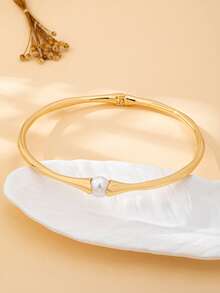 1pc Fashionable Retro Personalized High-End Inlaid Classic Pearl Elegant Elegant Old Money Style Spring Choker - Multicolor - View 4