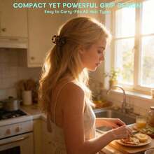 Magnetic Hair Clips For Women - Decorative No-Slip Strong Hold Magnet Hair Bows, Easy Half-Up Hair Accessories For Fine & Thick Hair, Lightweight Minimalist Clips For Work & Daily Wear - 黑色 - 查看 3