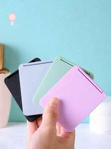 Foldable Double-Sided Makeup Mirror, Small Square Portable Pocket Mirror, Foldable Mini Makeup Mirror, Portable Double-Sided Square Pocket Mirror, Suitable For Students, Women, Travel Gifts - Multicolor - View 4