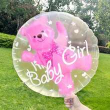 2pcs Blue & Pink Double-Layer Aluminum Foil Balloons, Suitable For Birthday, Anniversary Party - View 8