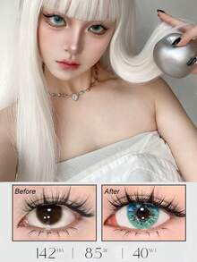 1副伊甸园之礼美瞳，清晰明亮，高含水量，放大眼睛14.2mm，适合万圣节妆容（由于个人瞳孔颜色差异，效果可能略有不同） - 1Pair伊甸恩賜 - 查看 13