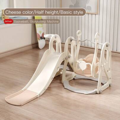 5-In-1 Kids Slide, Toddler Slide With Stairs, Swing, Garden Large Slide Playground For Toddlers Age 1-6