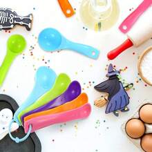 5pcs Colorful Plastic Measuring Cups Set, Random Color Plastic Measuring Tools For Kitchen Baking - View 3