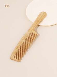1pc Natural Bamboo Hair Brush Set, Anti-Static, With Tail Comb, Tooth Comb, Double-Sided Brush, Wooden Handle, Scalp Massage, Dry & Wet Use, Suitable For Depilation, Styling, Hair Salon, Beauty Salon, Back To School, Travel - 杏色 - 查看 7