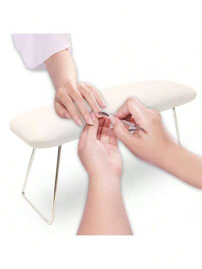 1pc Nail Hand Rest For Nails TechNail Art Manicure Hand Rest Foldable Manicure Hand Pillow, Made Of PU Leather And Sponge Filling, Foldable Stand, Space For Nail Lamp Underneath, Portable,Manicure Hand Pillow Cushion Holder For Nail Salon For Nails Tech Manicure Pedicure Salon Home Use