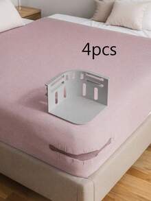 4pcs Bed Sheet Fasteners Set, Including Corner Clips, Anti-Slip Clips, Bed Sheet Fixing Straps, Suitable For Most Bed Sheet Sizes, Firmly Secures Bed Sheets To Prevent Slipping - Multicolor - View 16