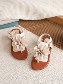 1 đôi sandal mùa hè thời trang, thanh lịch và sang trọng dành cho bé gái - trắng - Xem 2