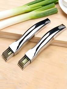 1pc Stainless Steel Multi-Function Vegetable Slicer | Stainless Steel Material | Multi-Blade High-Efficiency Cutting | Kitchen Vegetable Cutting Slicing Chopping Tool - Multicolor - View 2