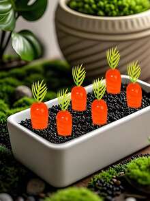 100pcs/10pcs Mini Plastic Foam Carrots, Realistic Artificial Carrot Models, Fake Vegetables, For Spring Easter Decoration, Spring Home Desktop Decor, Party Decoration, DIY Hanging Craft Decor - Multicolor - View 8