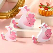 3 món đồ trang trí bàn tiệc bằng gỗ hình ngỗng ngốc nghếch, quà tặng, tiệc mừng em bé, trang trí phòng trẻ em - Nhiều màu - Xem 15