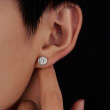 1 Đôi bông tai hình thánh giá đính đá, bông tai đính đá sang trọng, đa năng, trang sức thời trang - Nhiều màu - Xem 5