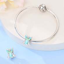 A Silver Plated Elf Series - Christmas Tree Sled Elephant Bead Suitable For 3mm Bracelet Bracelet DIY Bead Jewelry Women's Fashion Jewelry Holiday Birthday Gift - Multicolor - View 3