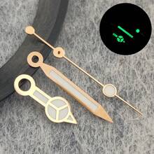 High-Quality NH35 Clock Hands, Rose Gold Plated Clock Hands For NH35/NH36/4R/7S Movement Watches, JBB1 Green/Blue Luminous Pointers - 24 - 查看 10