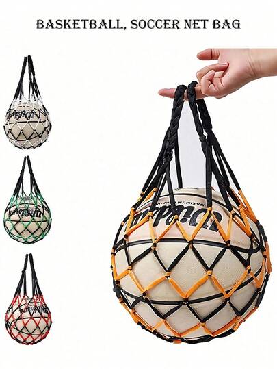 2个装便携式运动球袋 | 篮球网袋，排球/足球网架 | 多功能尼龙球袋，适用于健身、旅行、训练，篮球和足球网袋，加固缝线，手提式 - 运动装备保护收纳袋，运动包 | 收纳袋，运动包（波西米亚风格）
