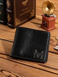Customized 1pc Men Crocodile Pattern PU Leather Slim Credit Card Holder Monogramm Women Ultra Thin Croco Pocket Wallet Personalized PU Leather Wallet With Initial Letters DIY Gift For Boyfriend Girlfriend Friends Birthday Letter - Multicolor - View 3