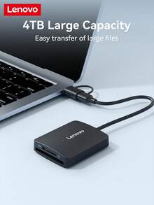 Lenovo 4-in-1 Multi-Kartenleser, unterstützt CF/MS/SD/TF-Speicherkarten, High-Speed USB 3.0-Schnittstelle, langanhaltend, treiberfrei Plug and Play, Multi-System kompatibel für einfaches Foto- und Dateimanagement. - Übersicht 4