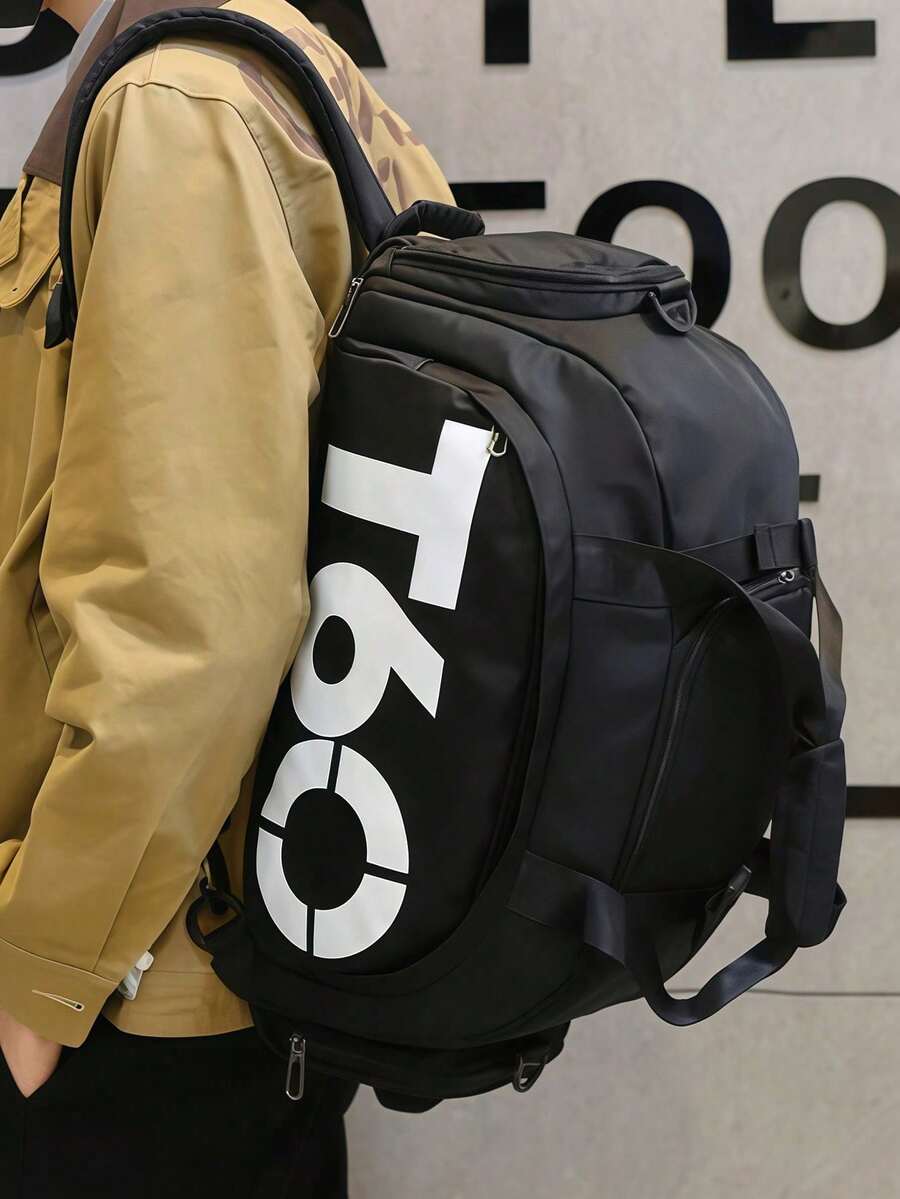1pc Functional Large Capacity Backpack, Unisex Multi-Purpose Travel Bag. Made Of Waterproof Oxford Cloth, Resistant To Tearing And Splashing. Versatile Hand-Held And Backpack Design, Adjustable And Padded Shoulder Straps To Relieve Shoulder Pressure For Long-Term Wear. Convenient Top Handle For Flexible Carrying.