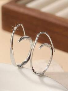 Anting-anting Fashion Geometris Retro Bohemian, Anting-anting Gaya Gotik yang Dipersonalisasi untuk Wanita, Hadiah Perhiasan Pesta - Perak - View 5