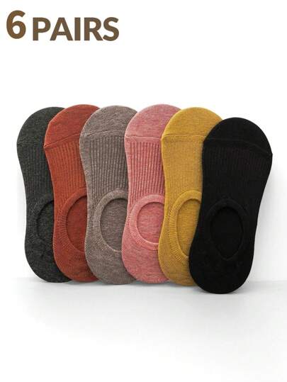 5 Pairs Of Women's Glass Fiber Shallow Mouth Invisible Boat Socks, Personalized Design, Fun And Joyful, Colorful, Basic Black, White, Gray, Candy Colored Socks, Holiday Gift, Comfortable And Breathable, Enhance Family Atmosphere, Fashionable And Versatile For Both Men And Women. Interesting Socks, Multi Colored Matching. Happy And Funny Disposable Socks For Students