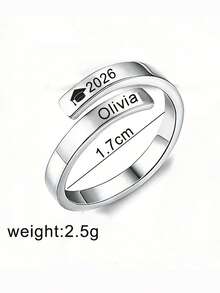 suteyi Customized 2026 Graduation Ring, Stainless Steel Hollow Design. Can Be Customized With Your Name And Graduation Date, A Personalized Graduation Gift For Teachers And Classmates - Multicolor - View 5
