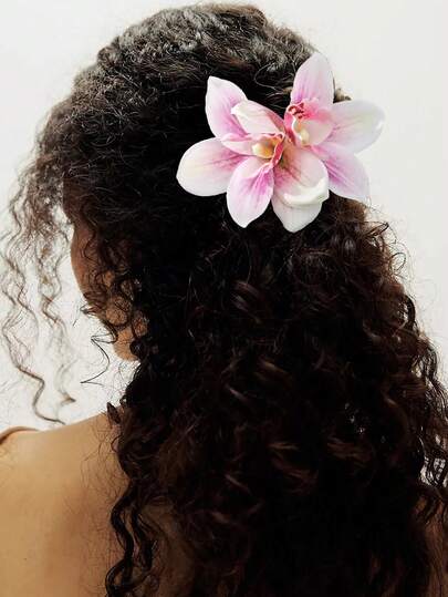 3件套春夏波西米亚风发夹，甜美可爱侧刘海夹，优雅发饰，适合日常、泳池派对等场合