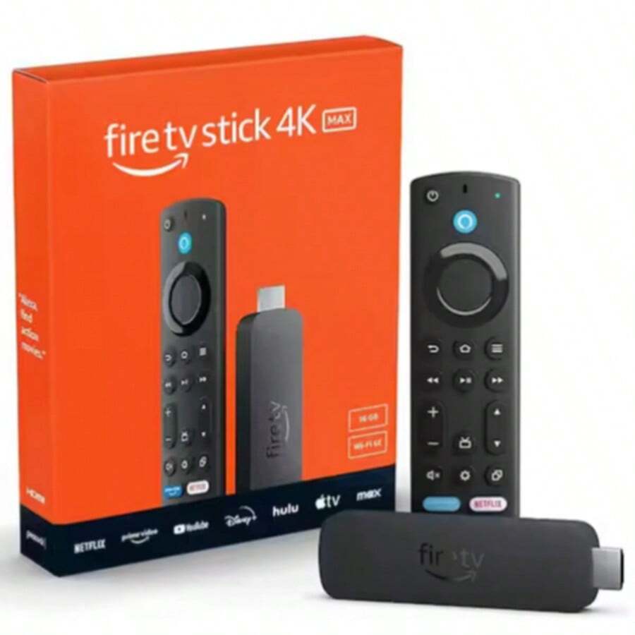 Amazon Fire TV Stick 4K Max  2nd Gen Streaming Device With Wi-Fi 6E Support, Ambient Experience, And Alexa Voice Remote - Black - View 1