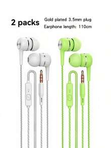 4/8个装 3.5mm 有线耳机，带麦克风，防噪音入耳式耳机，强劲低音，高清音质，兼容智能手机、iPad、MP3 等多种设备 - 彩色 - 查看 16