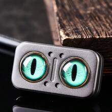 Premium Metal Fidget Toy With Cat Eye Design - Reversible Slider Stress Relief Toy For Adults, Portable EDC Fidget Gadget For Anxiety Relief, Focus Improvement, And Office Desk Decompression, Unique Alternative With Smooth Tactile Feedback, Perfect For Stress Management And Sensory Play - متعدد الألوان - مشاهدة 3