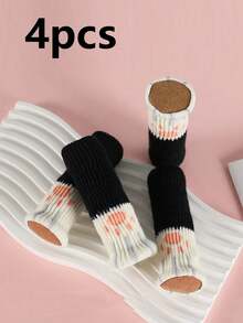 4pcs Cat Paw Pattern Anti-Slip Table Leg Covers, 1pc Cute Chair Leg Pads, Suitable For Home Use And Door Handles, Thickened Cat Paw Chair Leg Protectors, Slip Them Over Chairs To Protect Floors And Furniture. - Multicolor - View 11