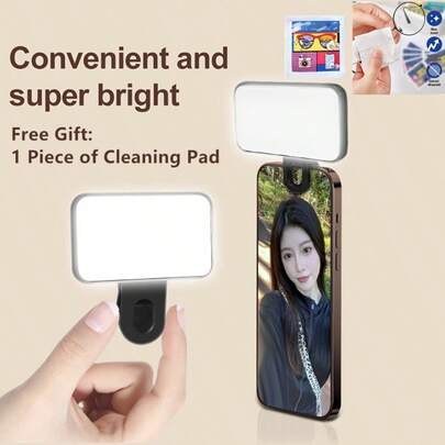 Đèn kẹp mini 3 cấp độ điều chỉnh độ sáng, đèn chiếu sáng phụ mini cầm tay cho máy tính - Đèn LED chụp ảnh điện thoại nhỏ gọn - Độ sáng và góc điều chỉnh được, lý tưởng cho ảnh selfie và quay video. Đèn chiếu sáng phụ dạng kẹp cho camera điện thoại thông minh
