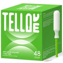 Tellove Tampons With 100% Organic Cotton Core, Featuring 360° Comfort-Expand Technology With Comfortable Applicator, Leak-Proof For 8 Hours, Comfort-Fit For Sensitive Skin - Regular+Super - 查看 10