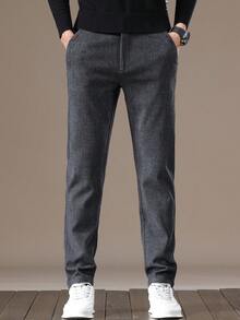 Men's Casual Pocketed Versatile Daily Wear Pants - Grey - View 2