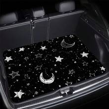 1 Piece Star, Sun, And Moon Style Design Car Trunk Mat - Suitable For Most Vehicles, Durable And Easy To Clean, Enhances Interior Space, Car Trunk Mat, Vehicle Storage Solution, Elegant Car Accessory, High-Quality Material, Interior Space Enhancer, Non-Slip Floor Mat, Vehicle Cargo Mat, Car Floor Liner, Decorative Trunk Mat, Pet-Themed Car Decoration, Non-Slip Structure, Easy-To-Clean Surface - A - Xem 5