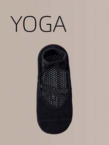 Women's Pilates Yoga Sports Non-Slip Socks, Silicone Strap Grip Ballet Dance Fitness Socks - Multicolor - View 13