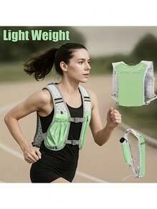 Sports Vest With Multi-Functional Storage Design; Chest Bag For Carrying Water Bottle And Mobile Phone While Running; Portable Outdoor Backpack, Available In 4 Colors. - Multicolor - View 1