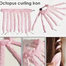 1pc No Heat Curling Headband, Soft Curl Hair Band, No Heat Curling, Sleep Curling, Gentle Hair Care, Suitable For Long Hair, Can Create Big Waves, Gentle Overnight Curling, Soft Satin Sleep Curl Foam, Curling Styling Tool (Black/Blue/Pink), Salon & Travel Essential, Home Sleep Bath Decor Daily Soft Hair Care, Hair Accessory For Barber Salon Beauty Travel Essential,Hair Products, Home Sleeping Bath Decor Hair Styling Kit Hair Tool Kit,Summer,Holiday - Multicolor - View 7