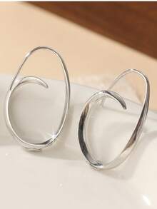 Anting-anting Fashion Geometris Retro Bohemian, Anting-anting Gaya Gotik yang Dipersonalisasi untuk Wanita, Hadiah Perhiasan Pesta - Perak - View 6
