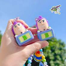 可爱的迪士尼卡通压缩玩具，迪士尼玩具总动员钥匙扣和吊坠，桌面装饰和汽车挂饰，送给迪士尼粉丝、女孩和朋友的理想礼物 - 彩色 - 查看 8