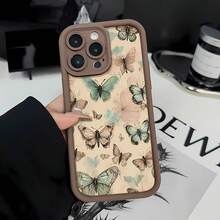 Butterflies in pastel hues flutter across the soft background. This stylish phone case is compatible with Samsung, Apple, VIVO, OPPO, , Transsion, ,  and Honor. Made of TPU silicone, it offers shock and drop protection and a superior feel. It's an ideal gift for family, friends, and loved ones, and a perfect choice for valentines day and Year's gift.phone case, case, 17 pro case,ipad case,phone cases, 16 case, 17 case, 15 case, 17 pro max,phone case  15, 16 plus case, 14 case,case - Marrón - Ver 1
