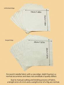 10pcs Pre-Cut Square Embroidery Cloth, 7.87 Inch, Lockstitch/Non-Lockstitch Styles, Suitable For Various Embroidery Threads, Beginner Practice Punch Embroidery Stress Relief DIY Craft Fabric - Thin Stamped Embroidery Cloth - View 10