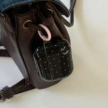 Minimalist Black Polka Dot + Hoop Pro 3/2, 4/3/2 Case, Fashion Women Earphone Case, Minimalist Earphone Case, Apple Earphone Case, Apple Earphone Cover - Black - View 5