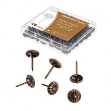 Tacks For Decorative, Furniture Tacks Nails For Upholstery Decorative, 7/16 Inch Upholstery Nails For Furniture DIY Decorative, Daisy Upholstery Tacks Red Copper,100PCS - 紅銅 - 查看 7