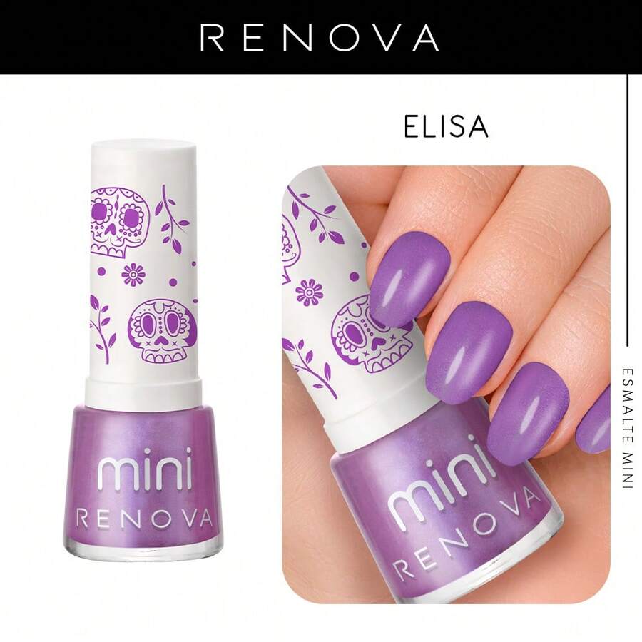 Renova Nail Polish Mini Elisa 7.7ml - Purple - View 1