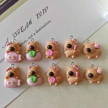 5/10/35个树脂动物吊坠，适合DIY珠宝制作 - 彩色 - 查看 2