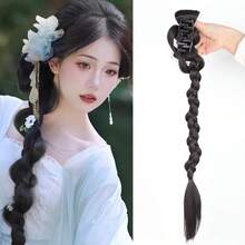 24 Inch Synthetic Hair Braid, Ancient Chinese Style Chignon Hairstyle, Suitable For Hanfu Clothing - Multicolor - View 12