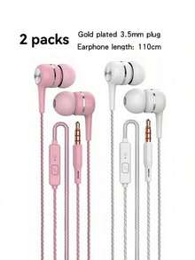 4/8个装 3.5mm 有线耳机，带麦克风，防噪音入耳式耳机，强劲低音，高清音质，兼容智能手机、iPad、MP3 等多种设备 - 彩色 - 查看 13