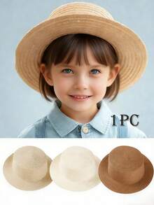 1顶男女通用平顶圆帽，适合春、夏、秋季佩戴 - 1PC - 查看 1